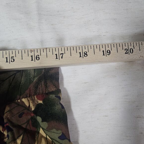 Tan Jay Vtg Midi Skirt Multicolor Leaf Foliage Woodland Fairy Sz 16 Cottagecore - Picture 8 of 9